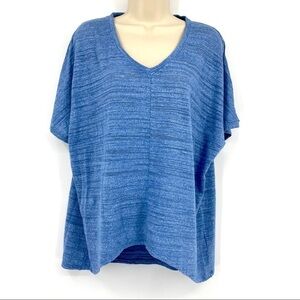 Mododoc heathered blue oversized top. Xs NWT!